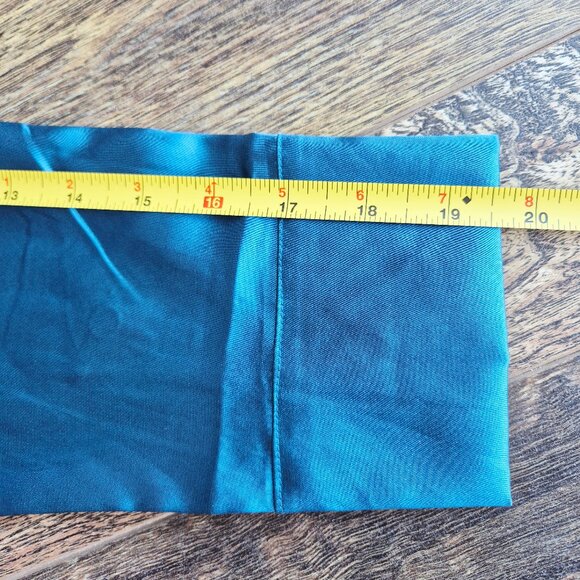 NWT EKOUAER Satin Night Sleepshirt Button-Down Pocket V-Neck Long Sleeve Blue - Picture 10 of 12